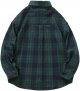 Men's Plaid Fashion Loose Long Sleeved Shirt Jacket Long Sleeved Workout Shirt Men
