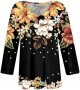 Women's Short Sleeve Tops Women Fall 3/4 Sleeve Shirts Flowy Dressy Shirts Casual Versatile Tunics Tops V Neck